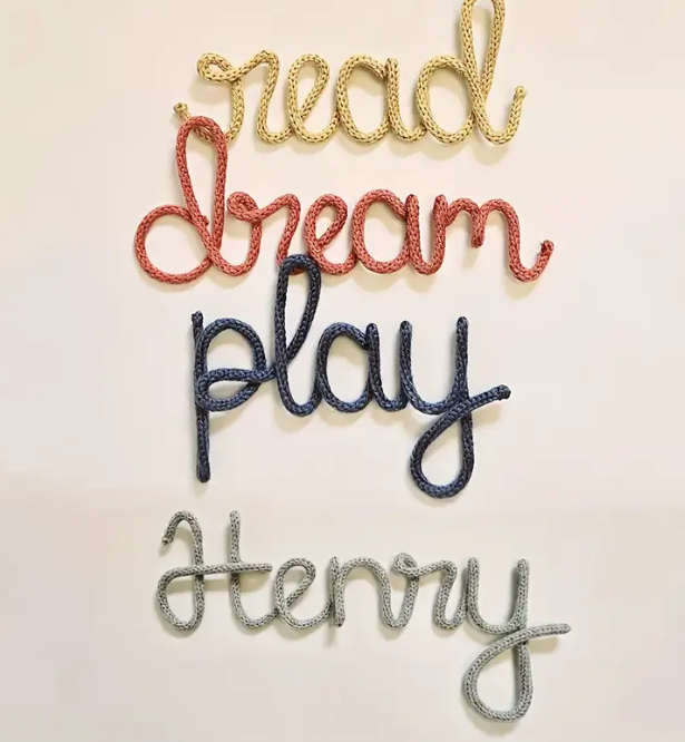 Custom Knitted Name