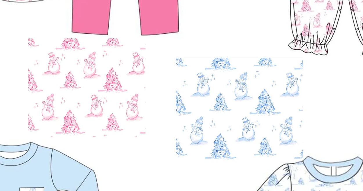 Snowman & Christmas Tree Design