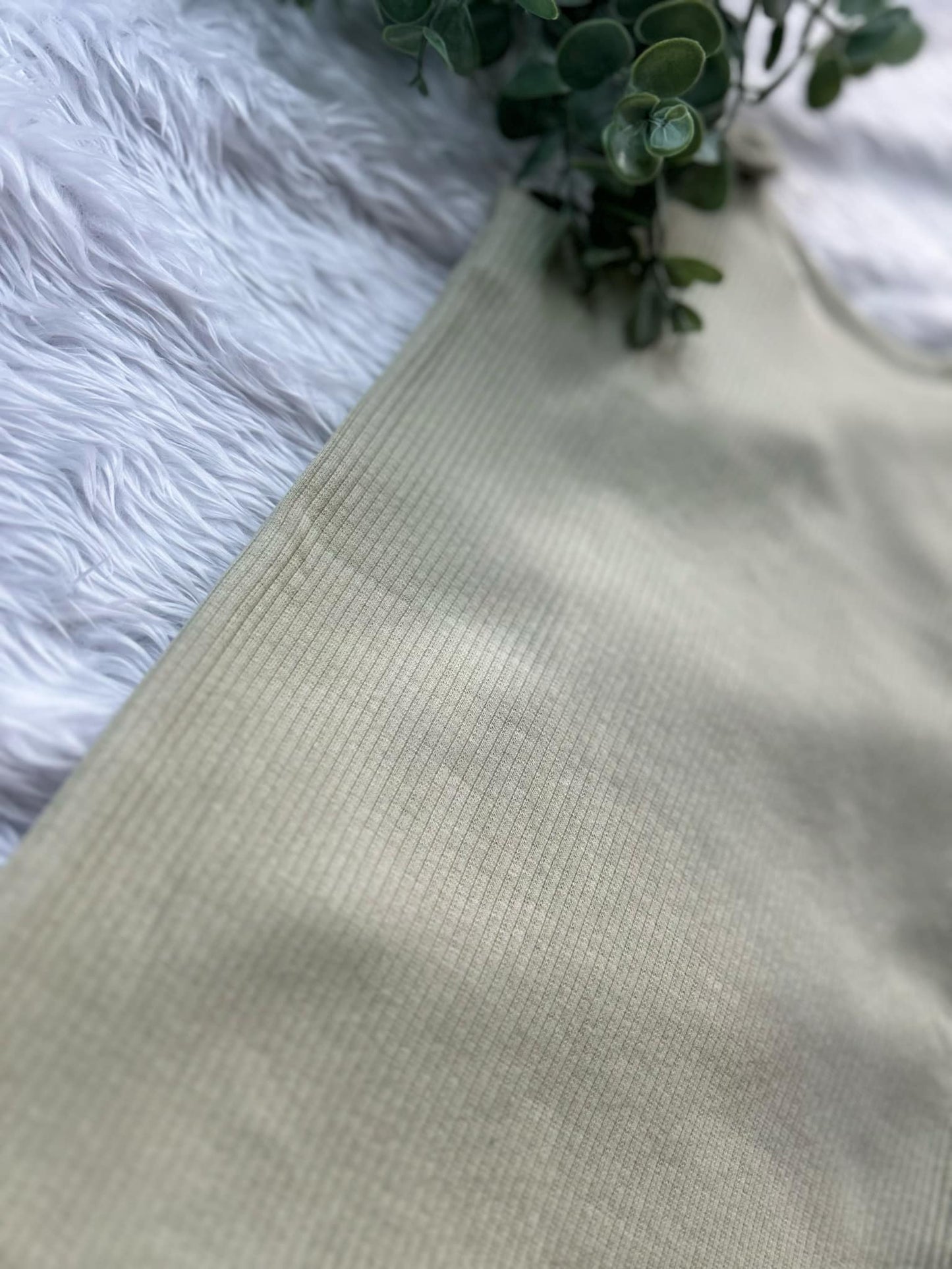 Sage Ribbed Romper