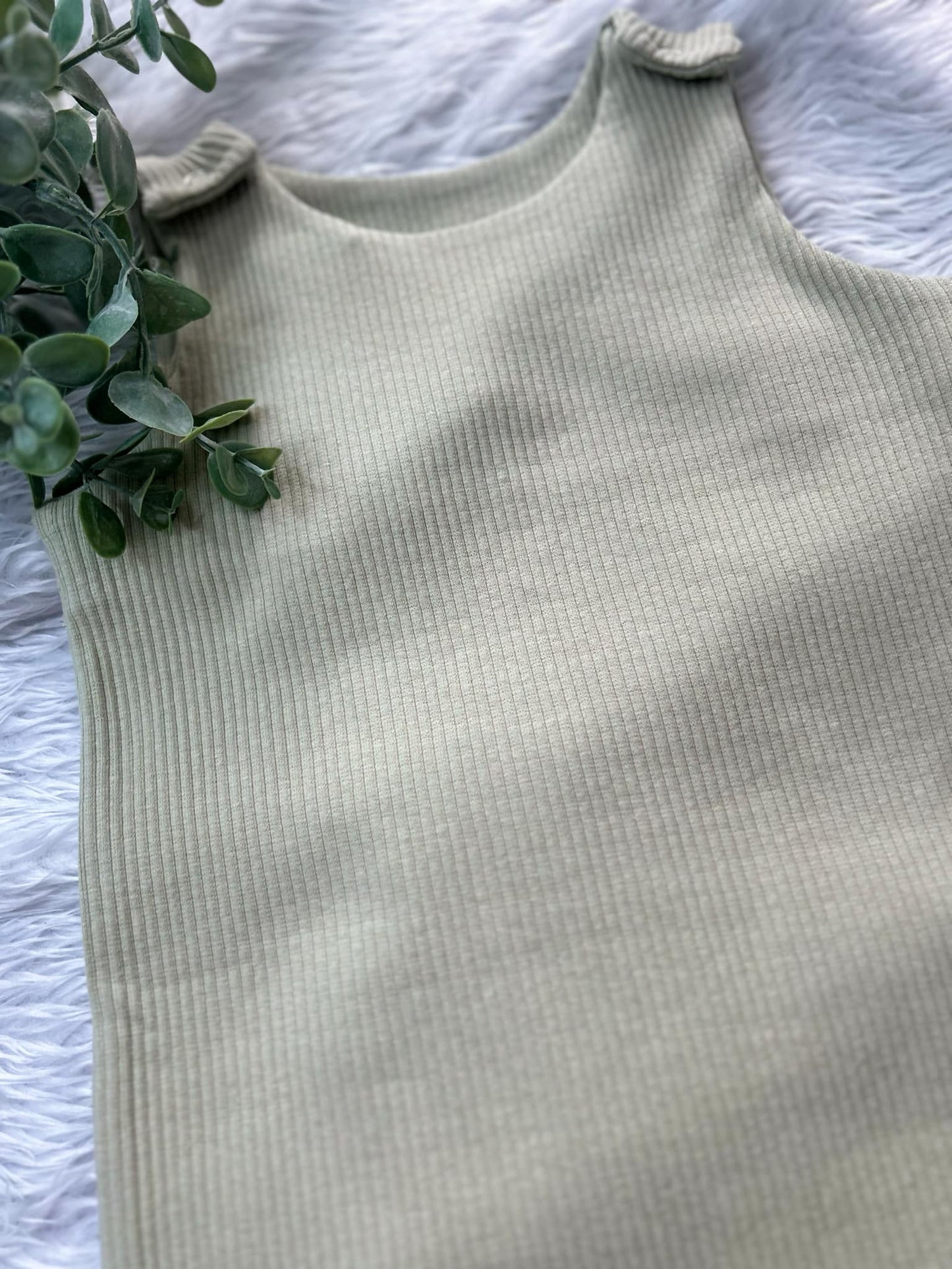 Sage Ribbed Romper