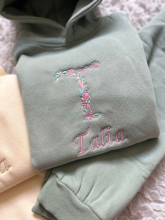 Floral Inital & Name