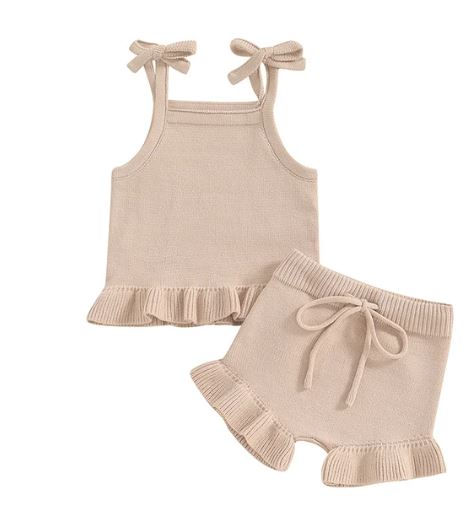 Knitted 2 Piece Frill Set