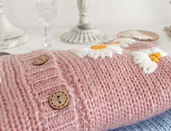 Flower Knitted Cardigan