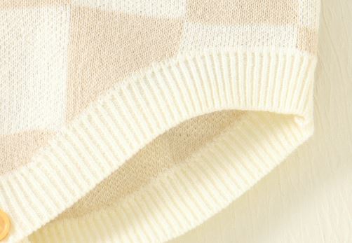 Check Knitted Romper