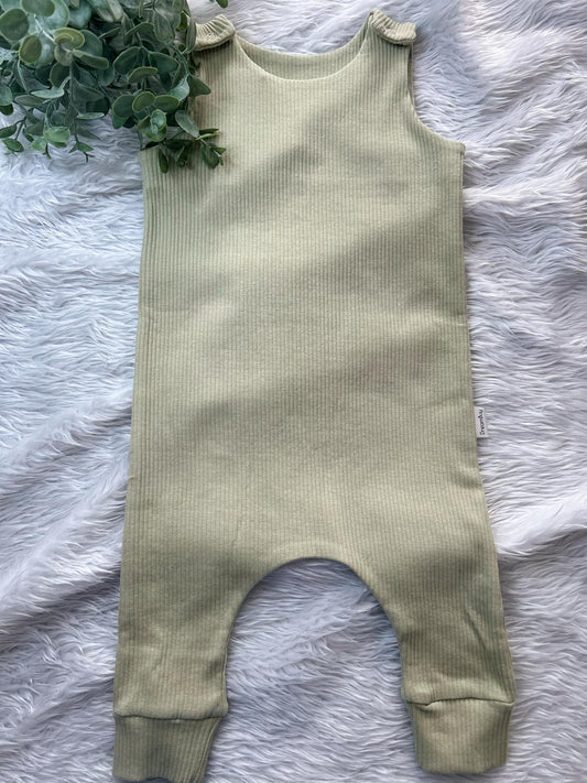 Sage Ribbed Romper